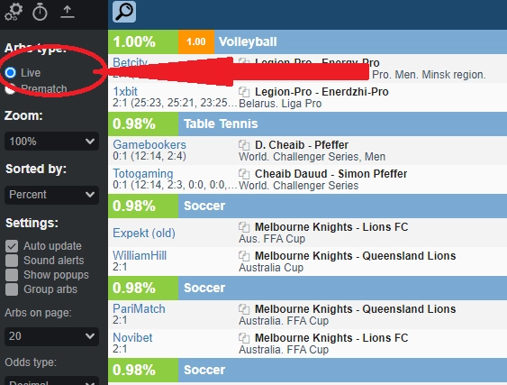 betburger in-play south africa arbitrage bet finder user interface