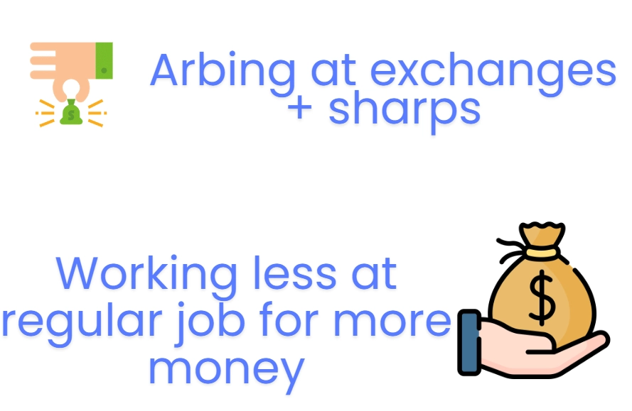 difference between regular job vs arbitrage betting at exchanges