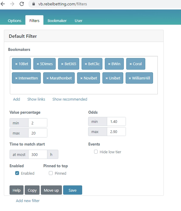 rebel betting value betting software filters for bookies