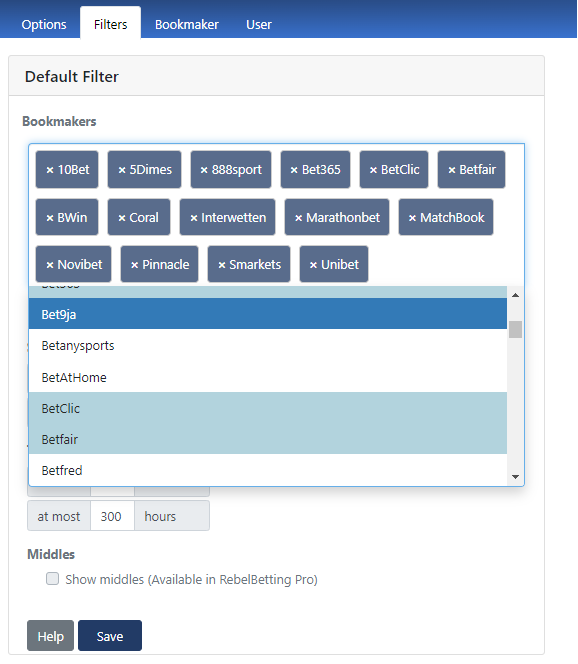 rebelbetting betting sites scanned filters