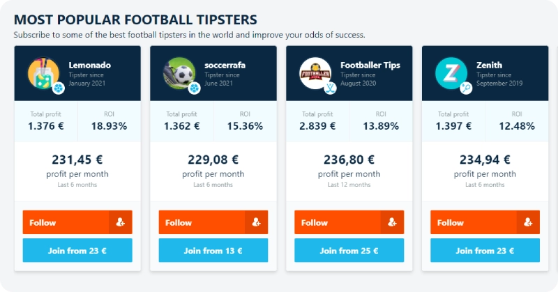 tipster predictions for football screenshot