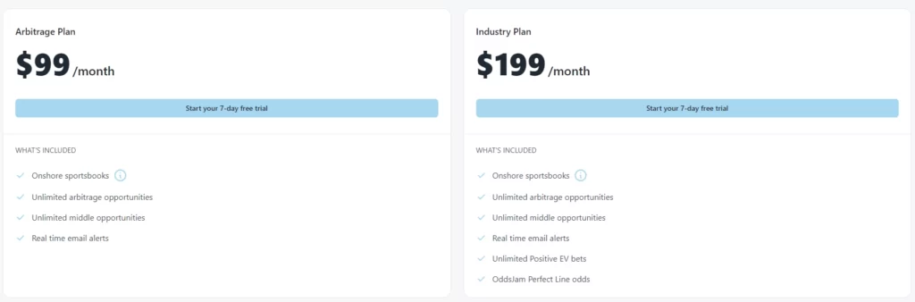 oddsjam pricing screenshot