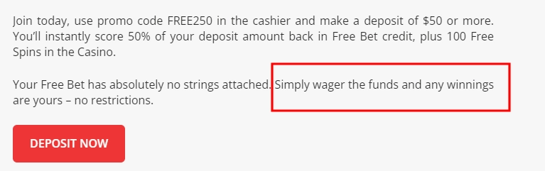 wager bonus offers without the risk of losing