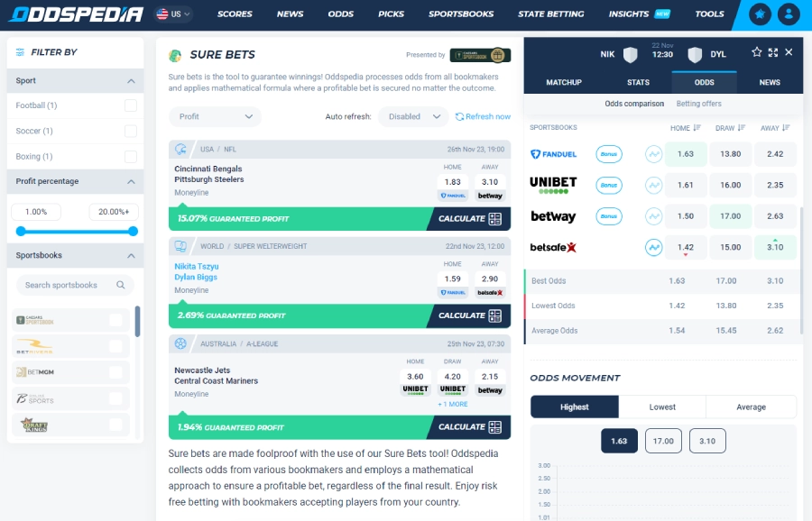 oddspedia-odds-comparison-service