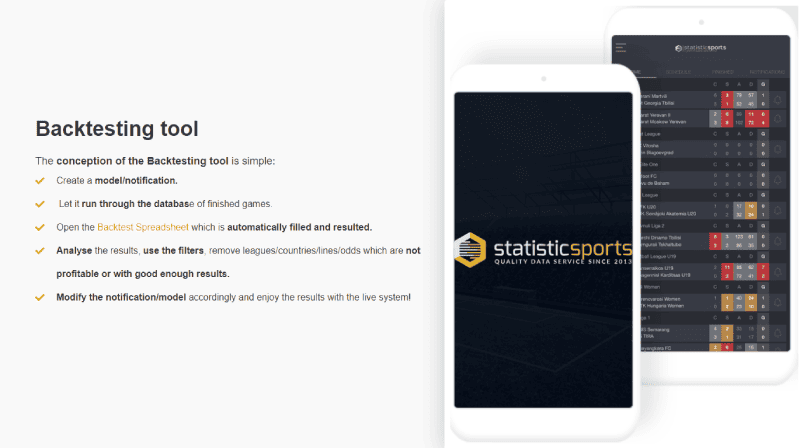statistic sports user interface